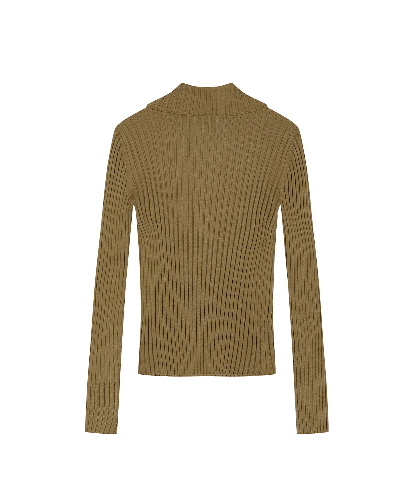 Wide Rib Double-Zip Cardigan