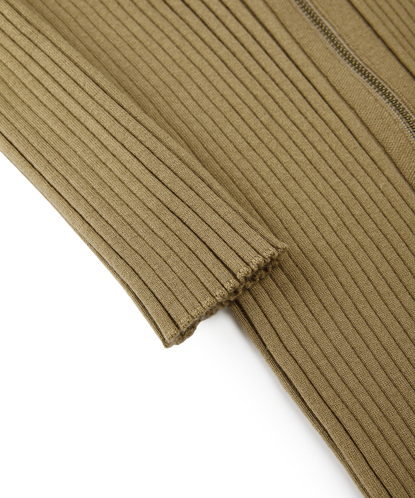 Wide Rib Double-Zip Cardigan