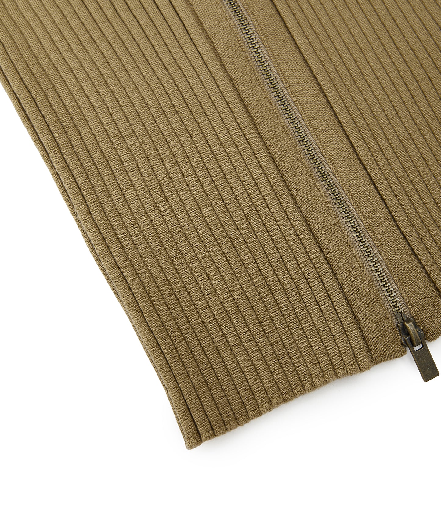 Wide Rib Double-Zip Cardigan