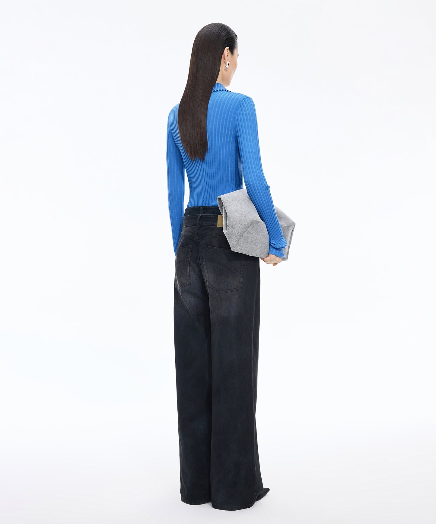 Wide Rib Double-Zip Cardigan