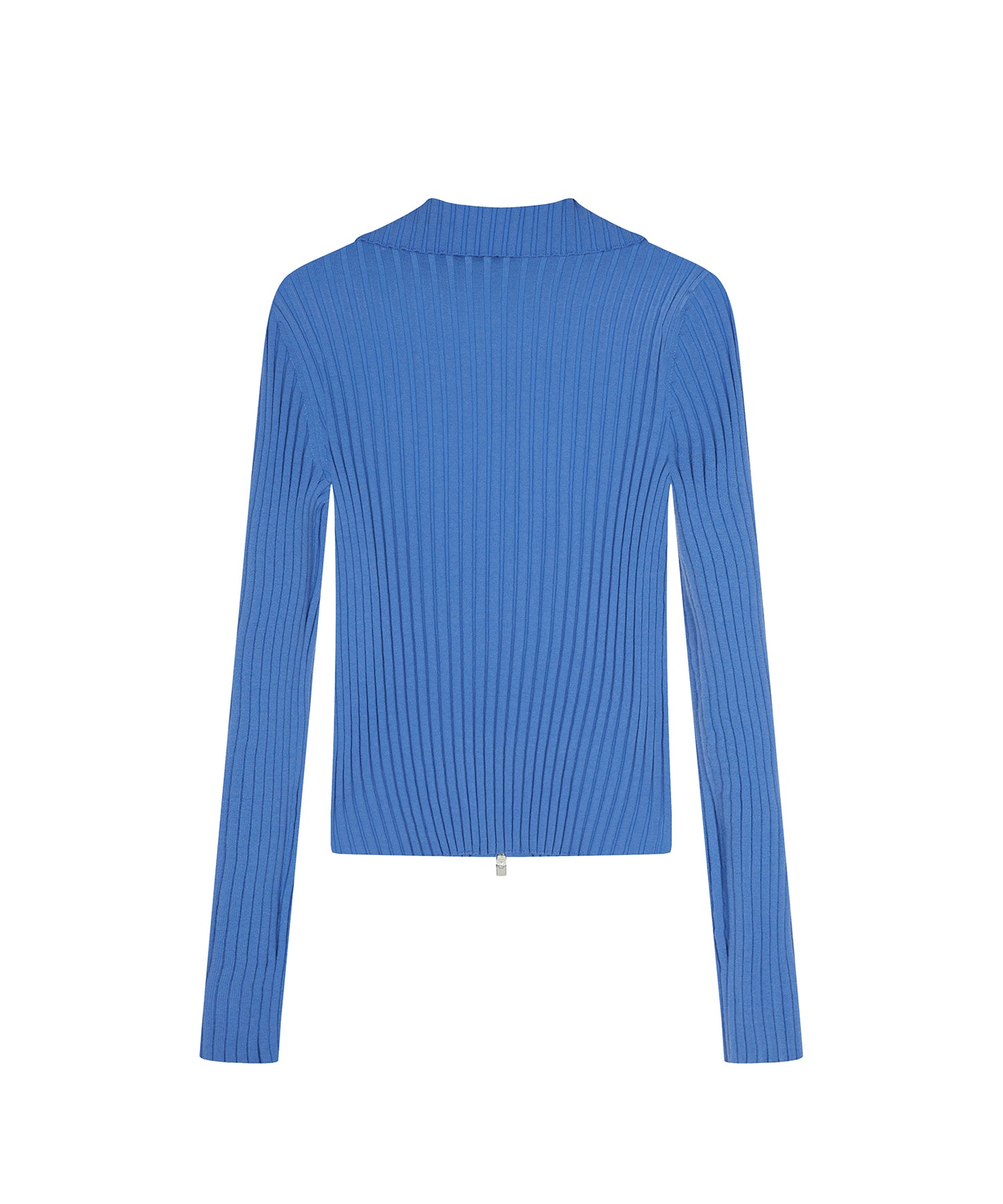 Wide Rib Double-Zip Cardigan