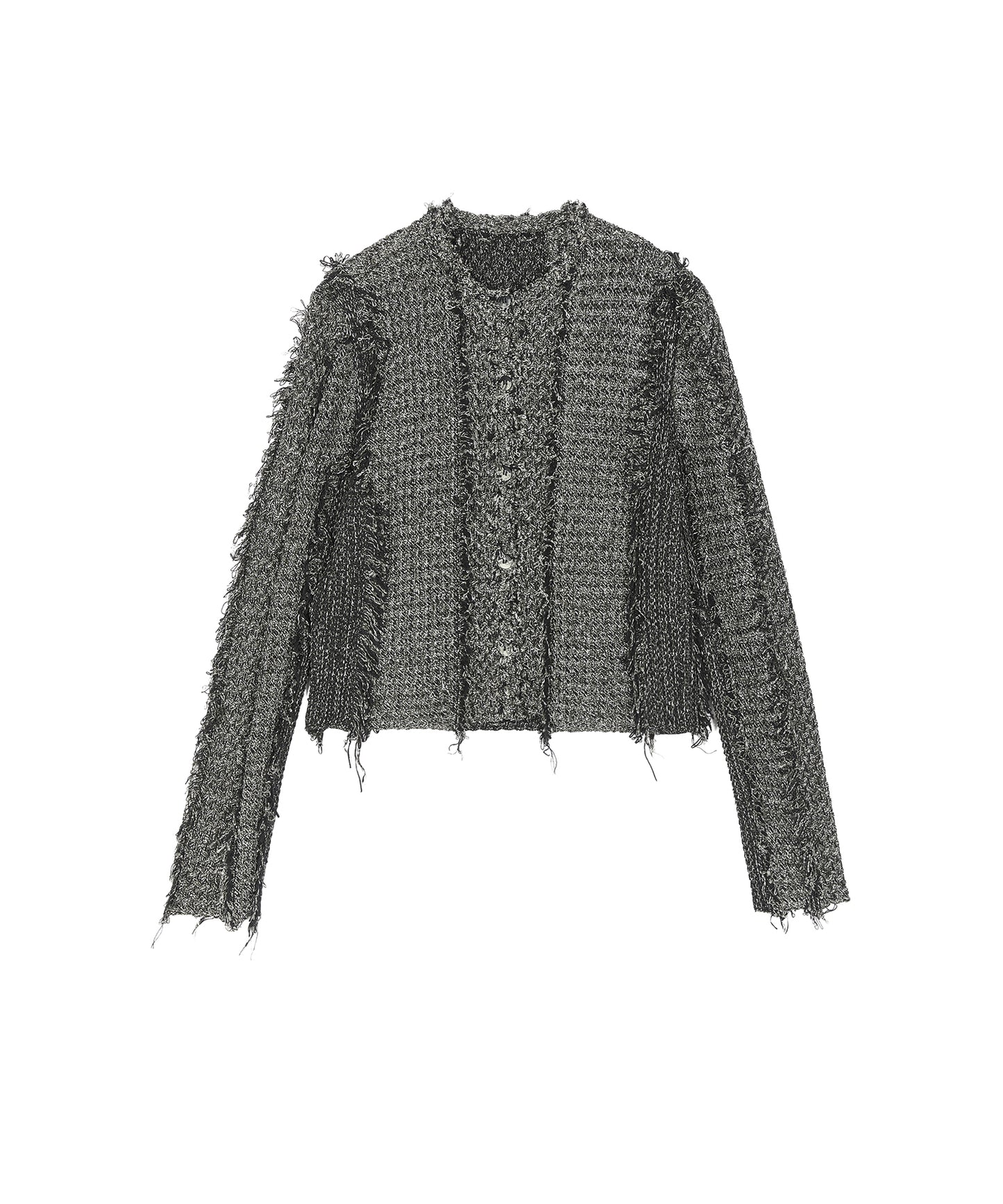 Fringed Tweed-Inspired Jacket