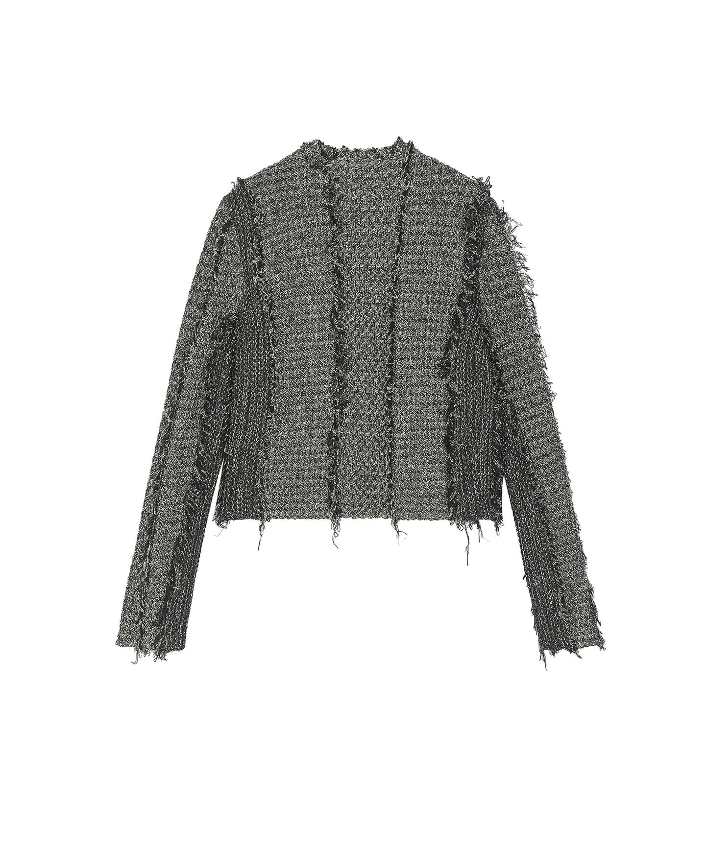 Fringed Tweed-Inspired Jacket