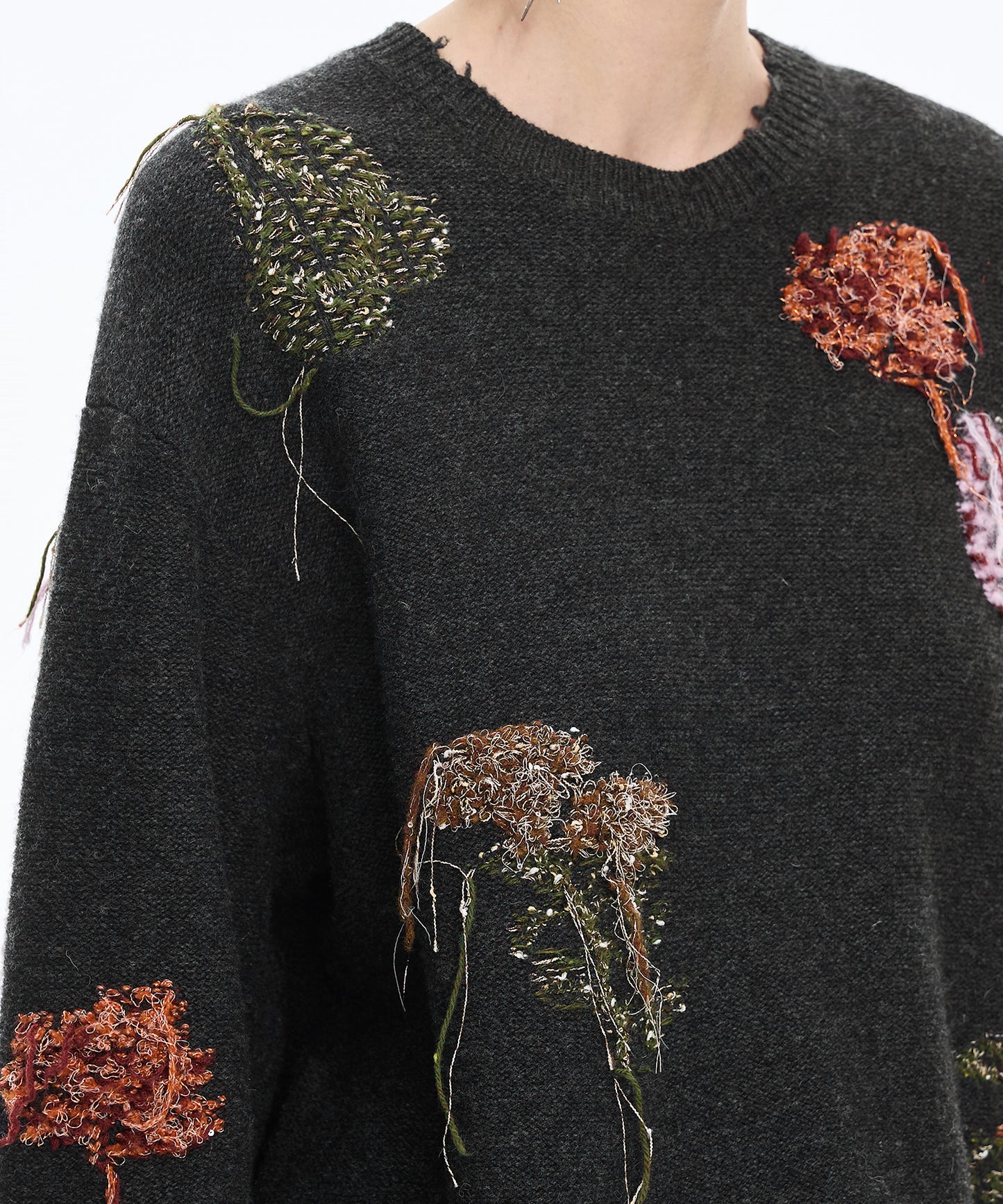 Embroidered Wool Sweater