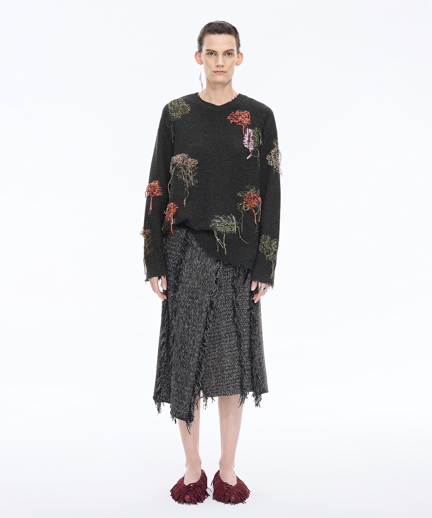 Embroidered Wool Sweater