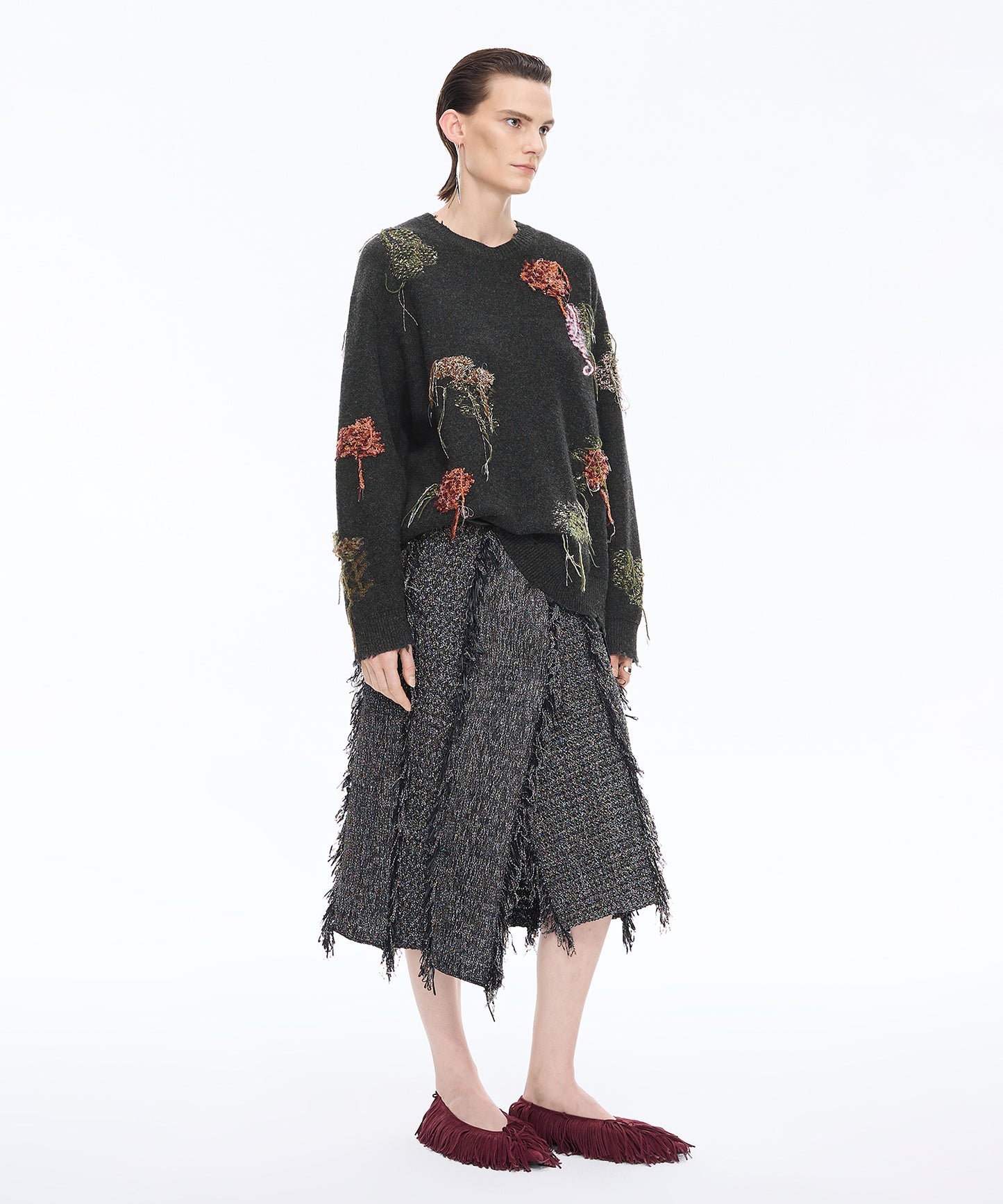 Embroidered Wool Sweater