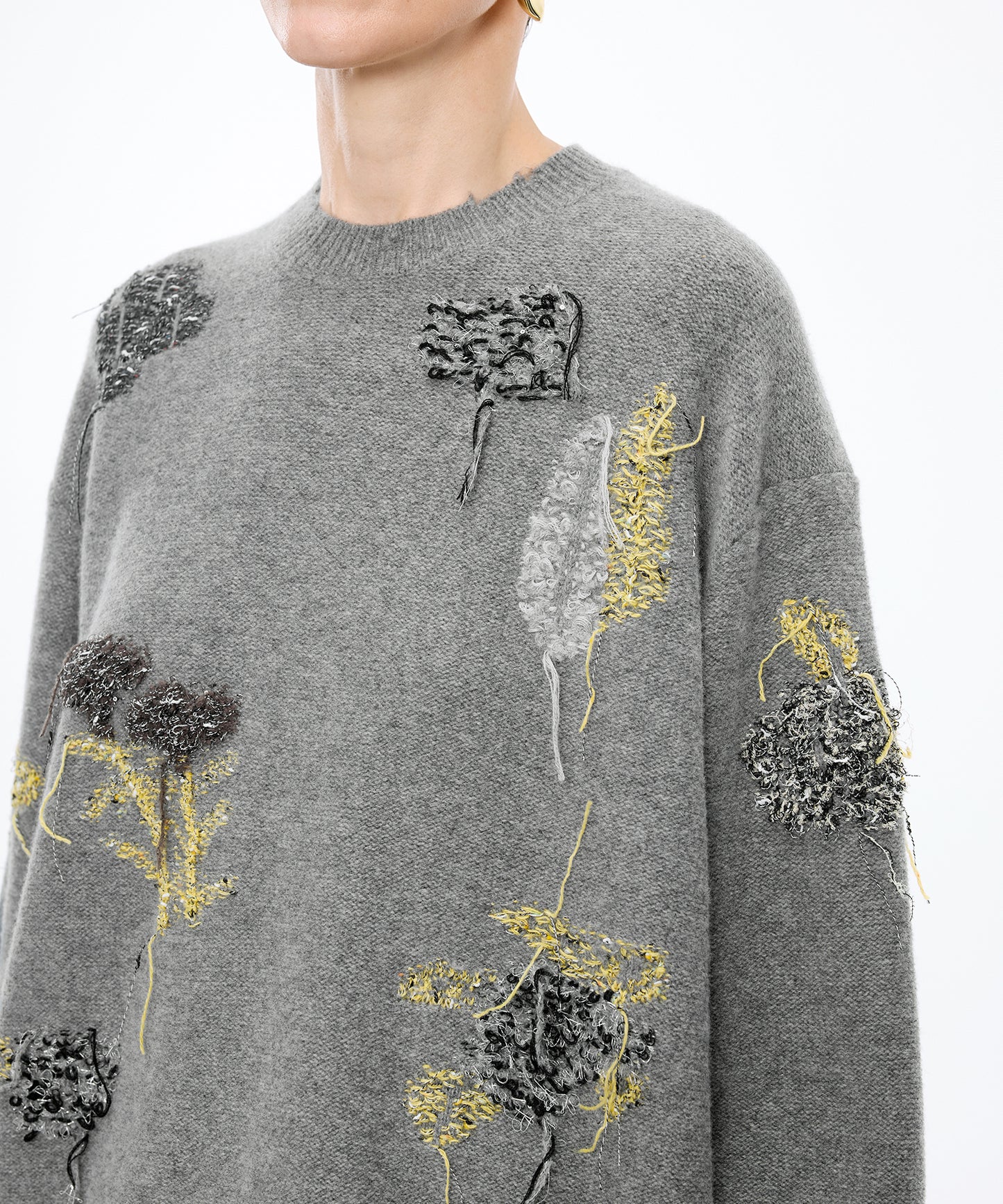 Embroidered Wool Sweater