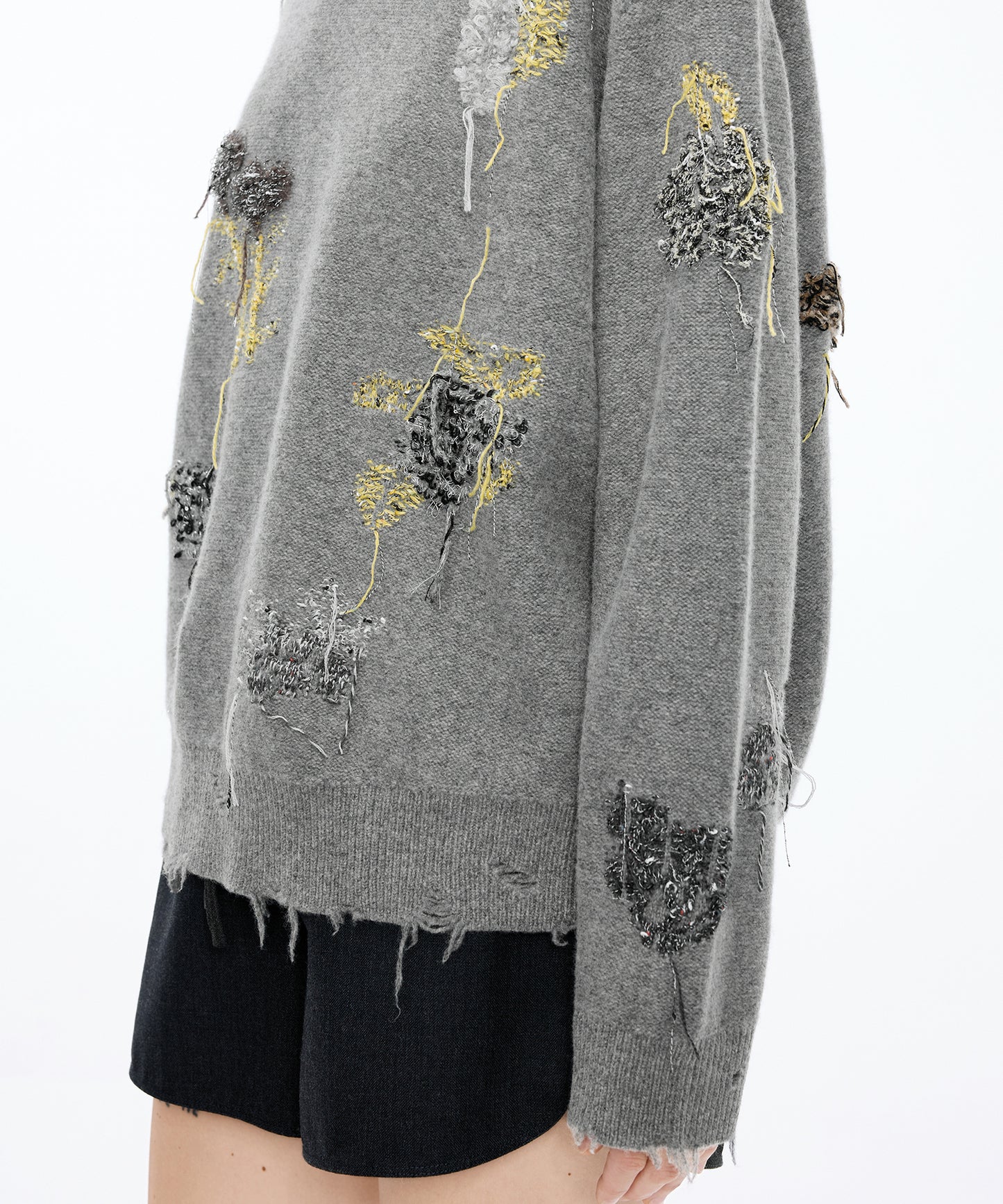 Embroidered Wool Sweater