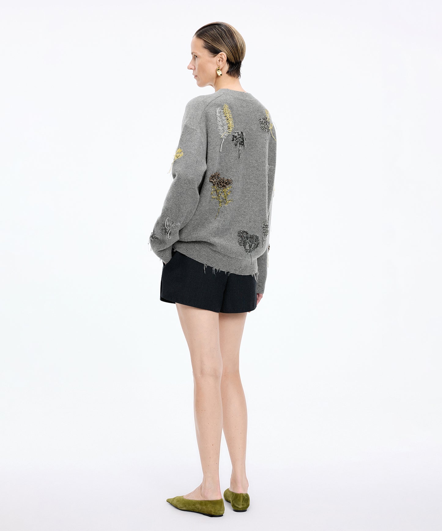 Embroidered Wool Sweater
