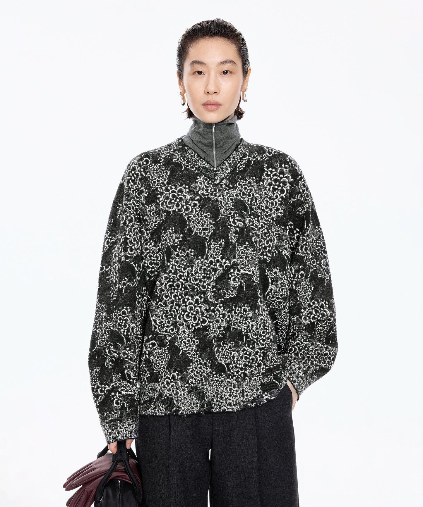 Osmanthus Jacquard Sweater