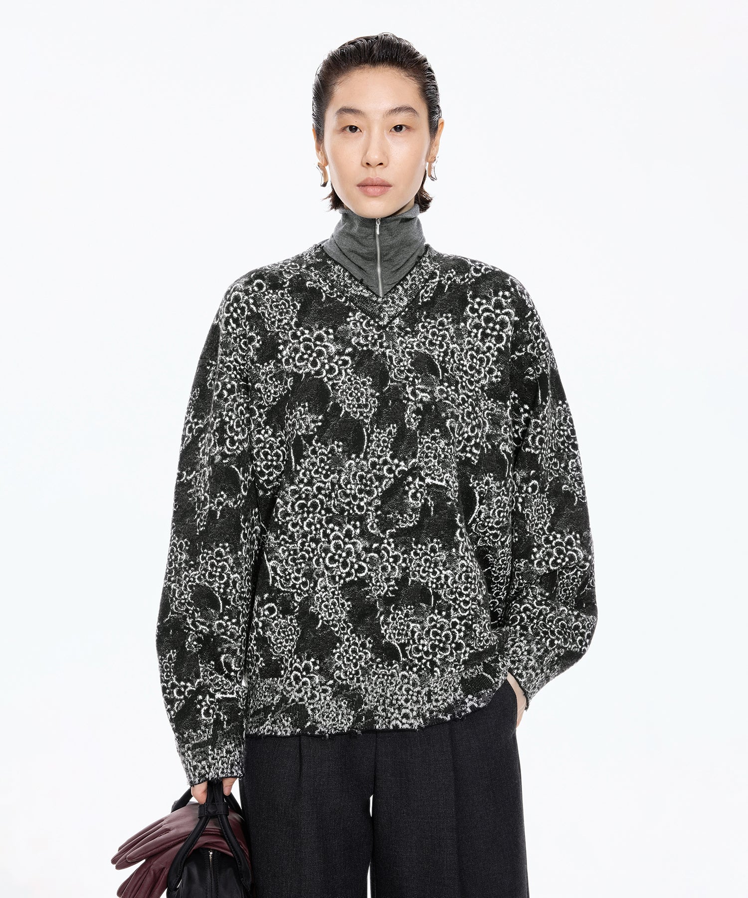 Osmanthus Jacquard Sweater