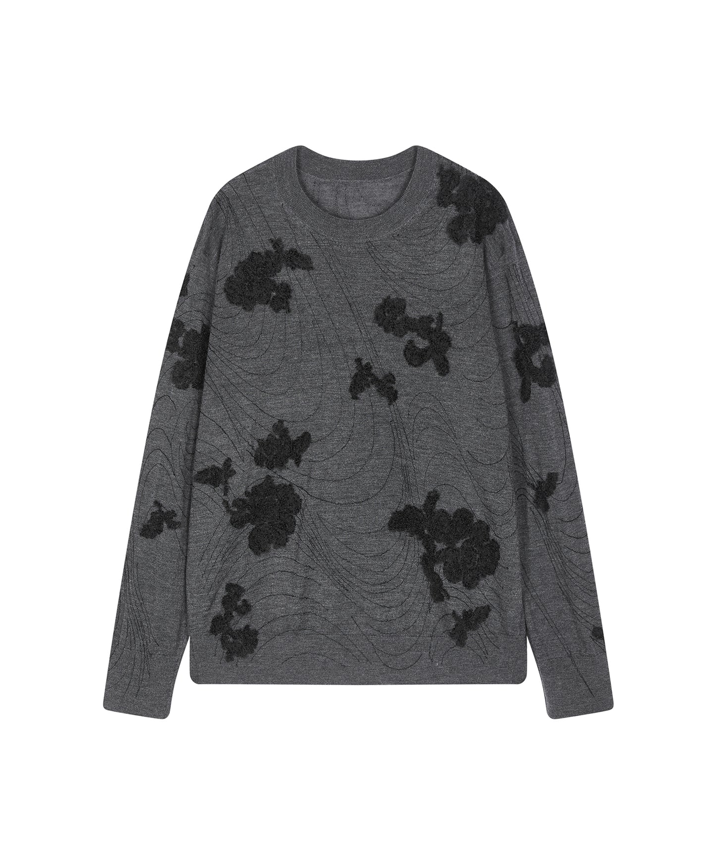 Floral Embroidered Merino Sweater