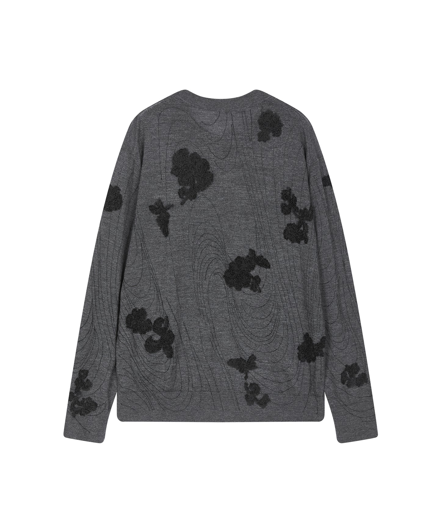 Floral Embroidered Merino Sweater
