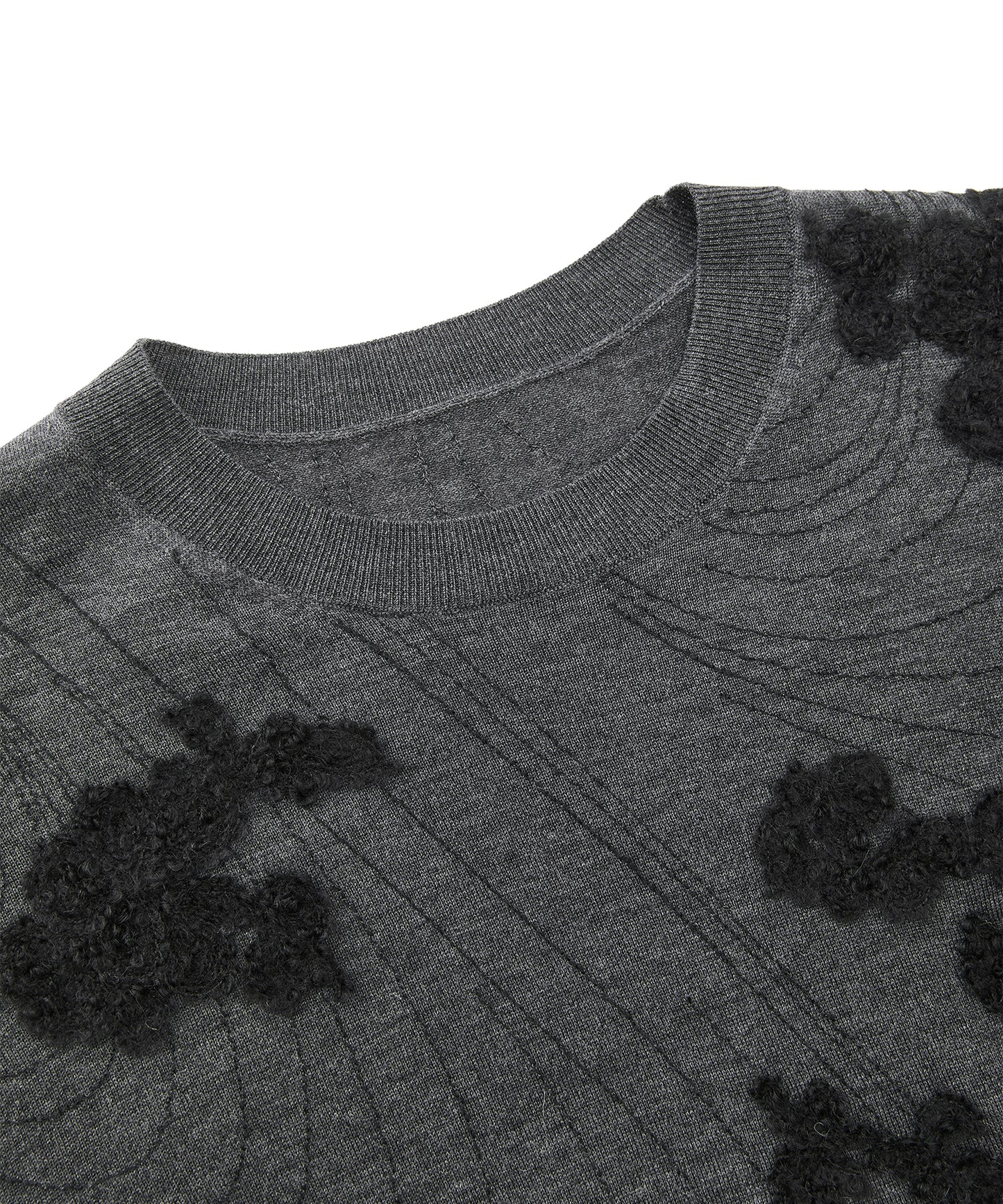 Floral Embroidered Merino Sweater