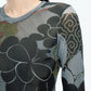 Oriental Print Second-Skin Top