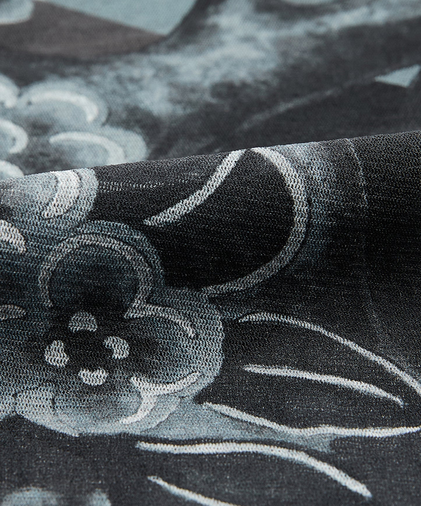 Oriental Print Second-Skin Top