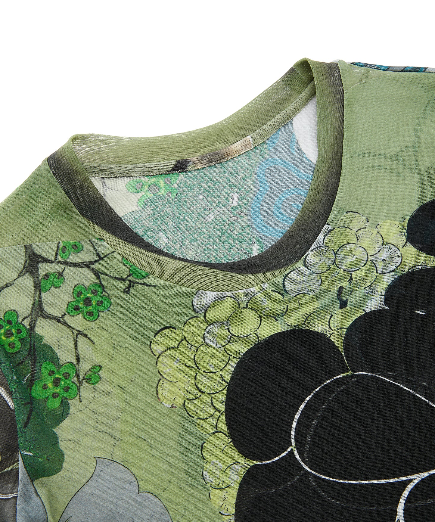 Oriental Print Second-Skin Top