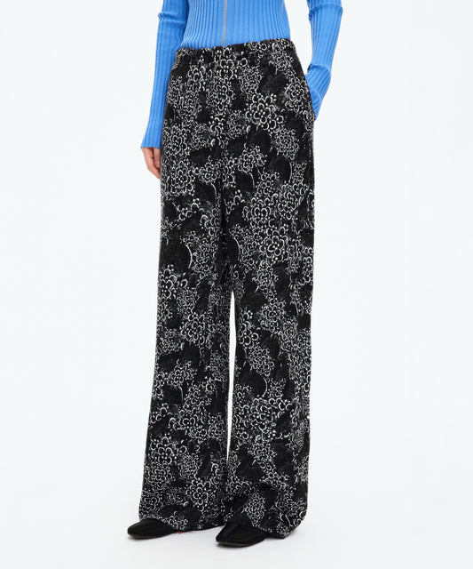 Osmanthus Jacquard Knit Trousers