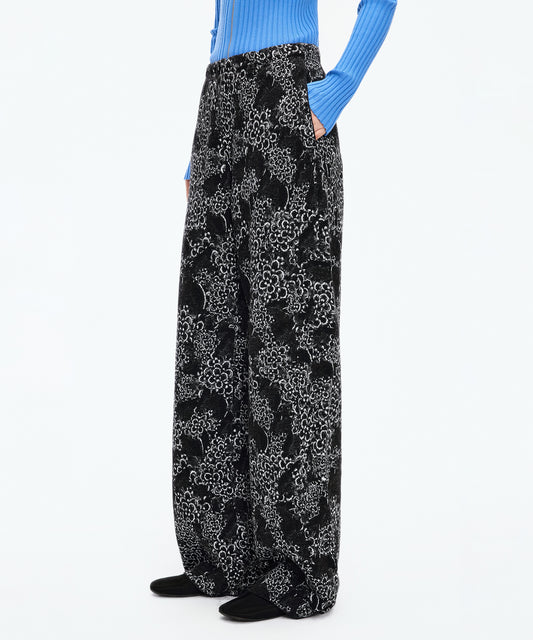 Osmanthus Jacquard Knit Trousers