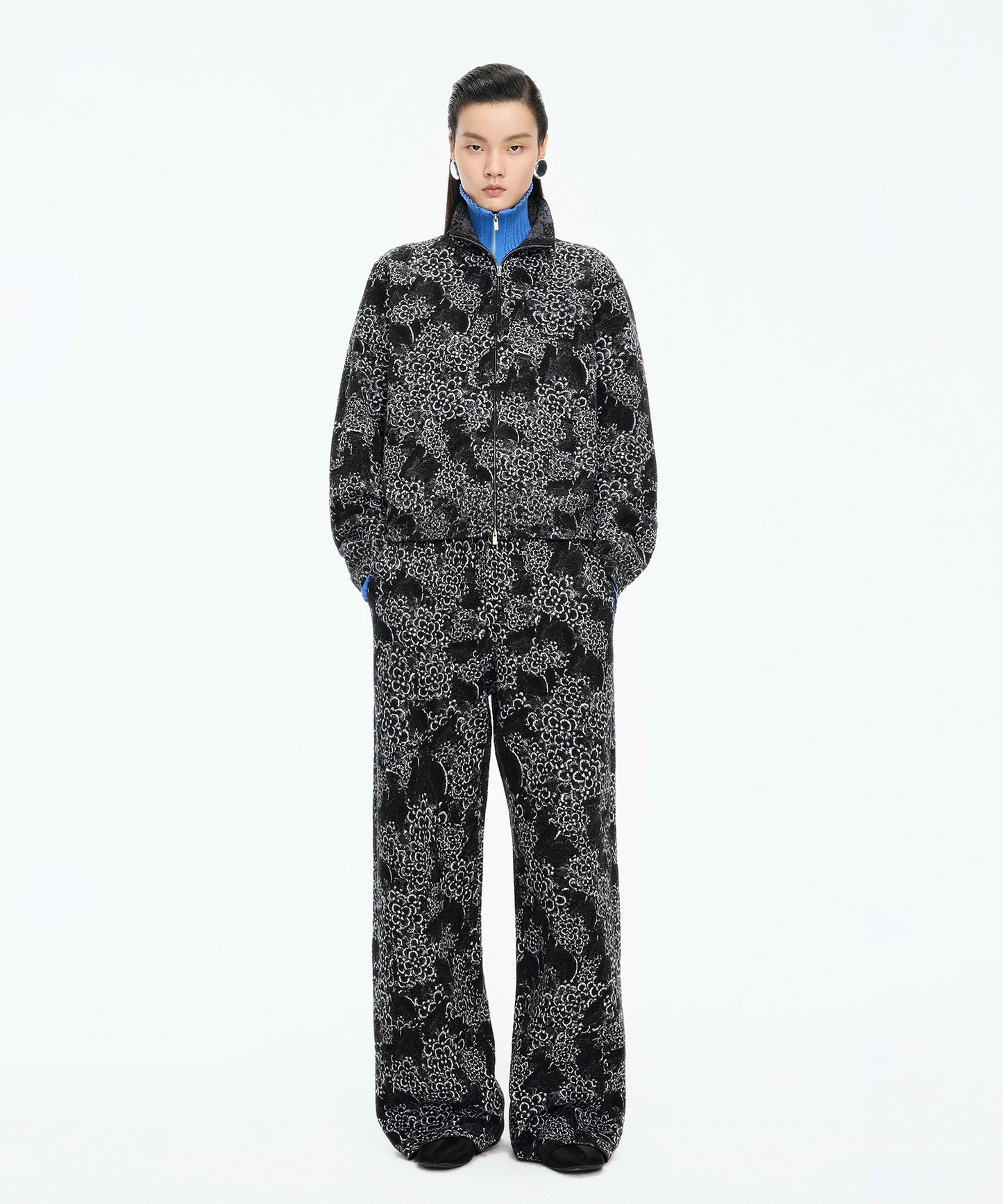 Osmanthus Jacquard Knit Trousers