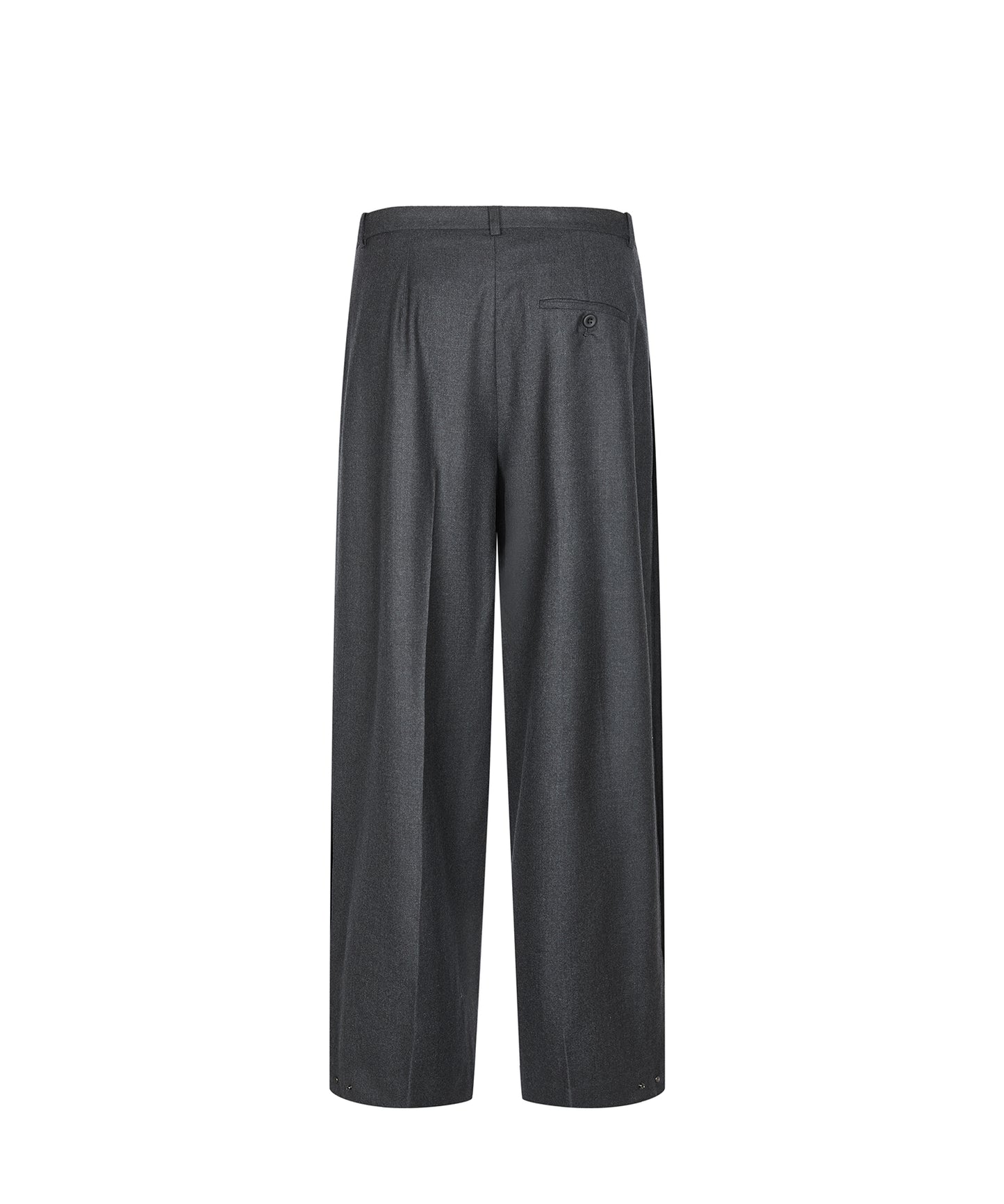 Tapered Snap Wool Trousers