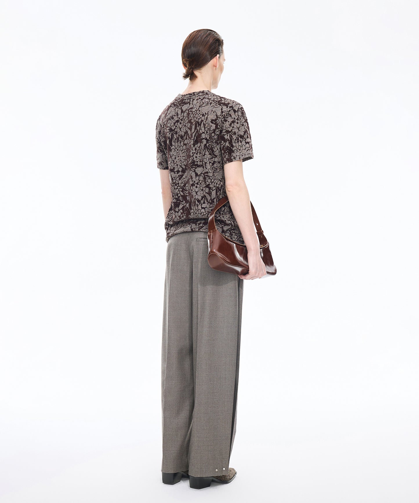 Tapered Snap Wool Trousers