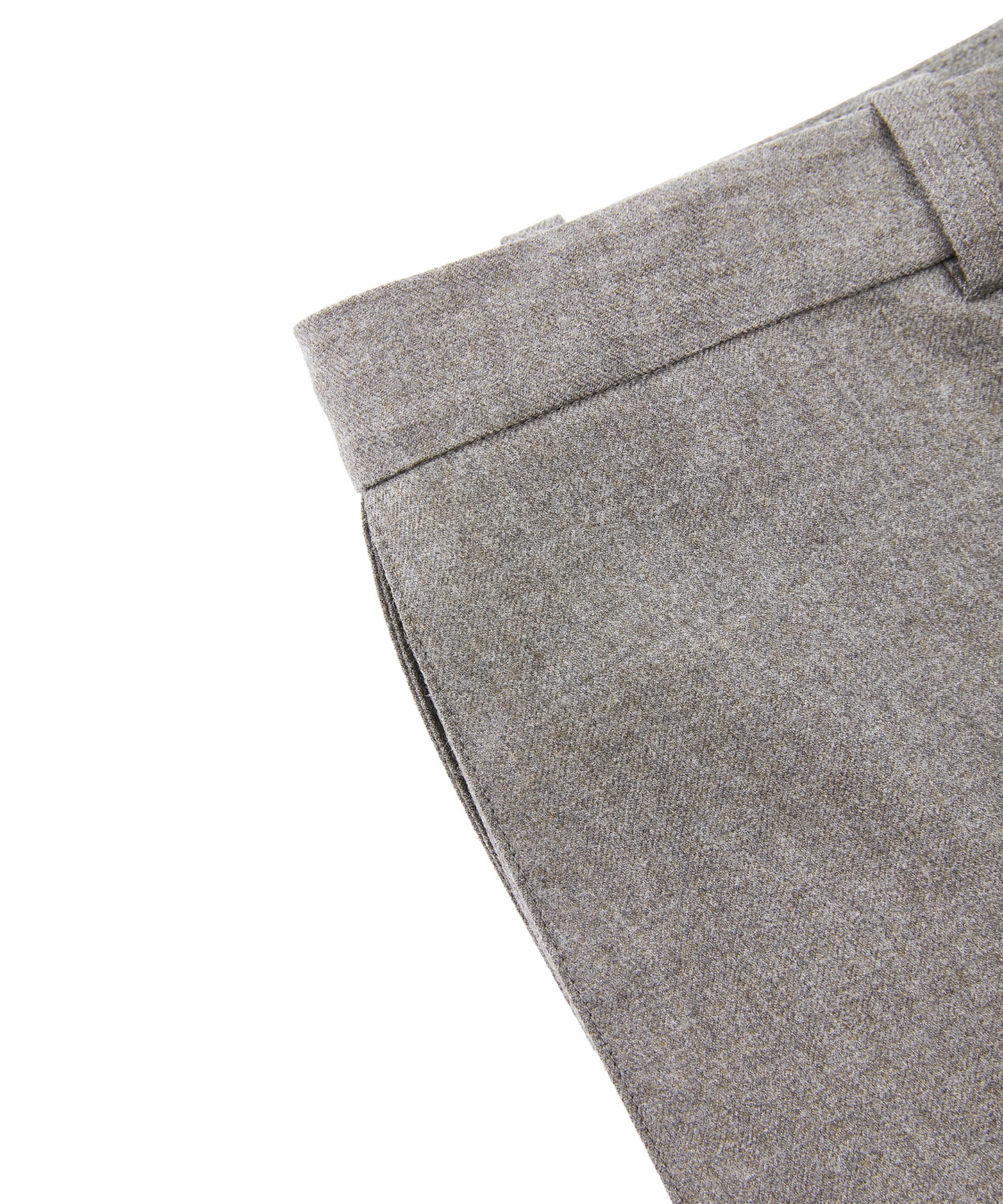 Tapered Snap Wool Trousers