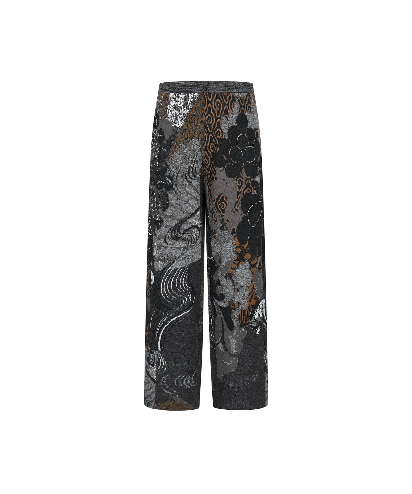 Oriental Jacquard Knit Trousers