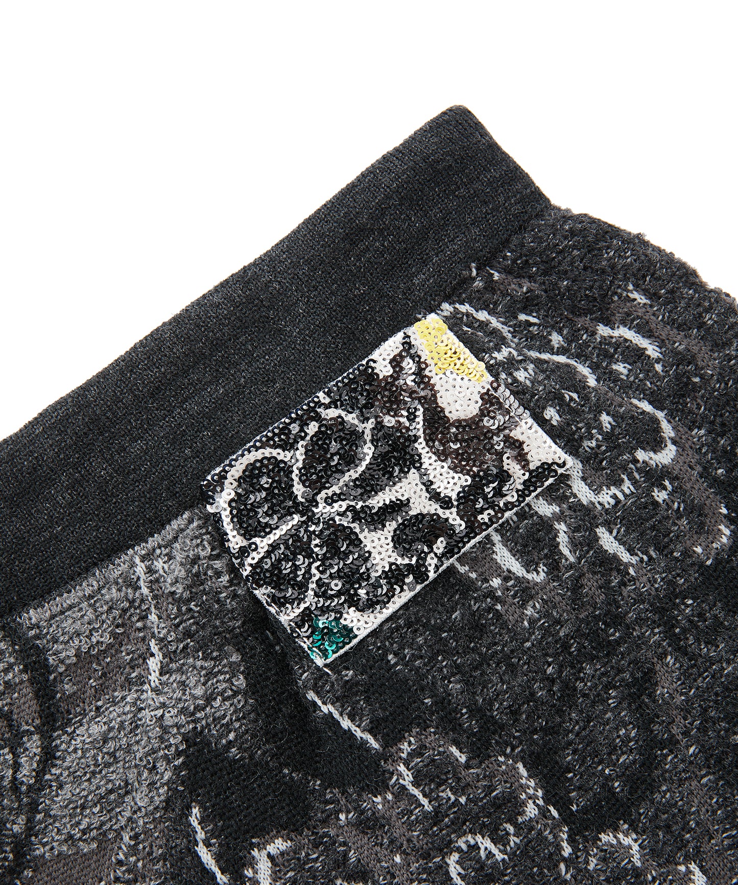 Oriental Jacquard Knit Trousers