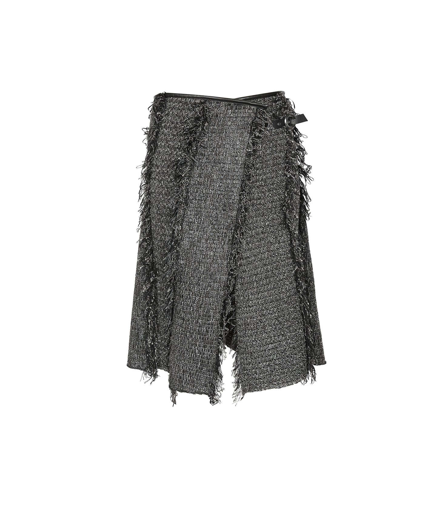 Fringe Tweed Skirt