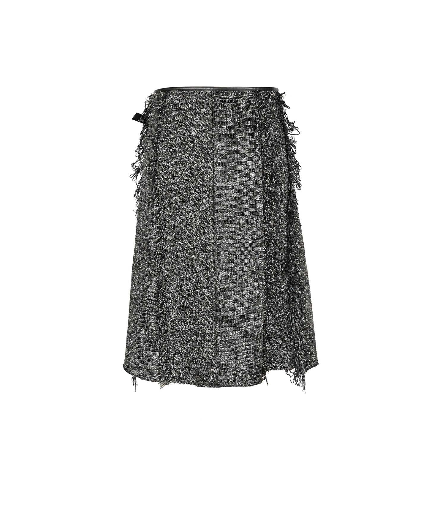Fringe Tweed Skirt