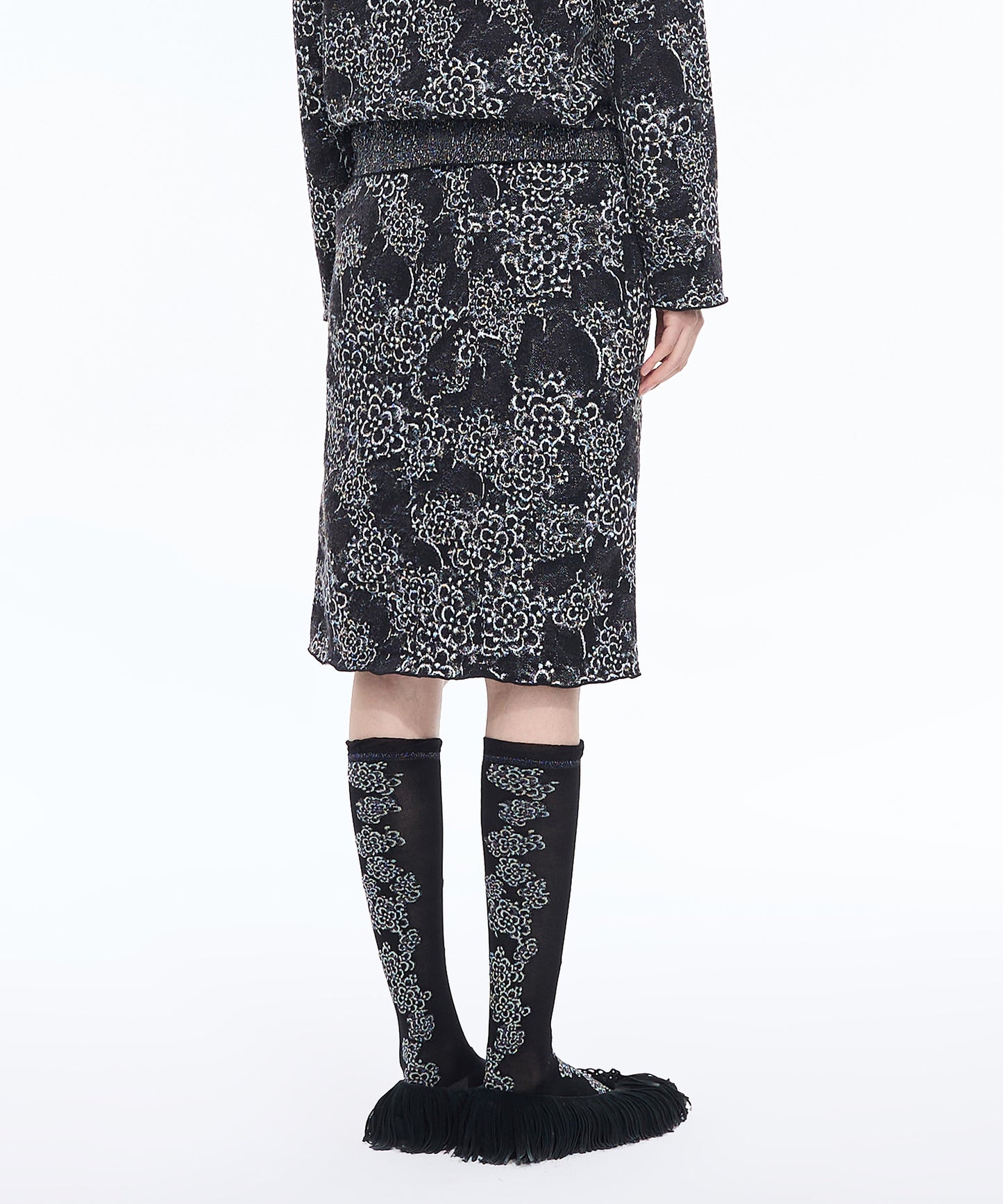 Osmanthus Jacquard Knit Skirt