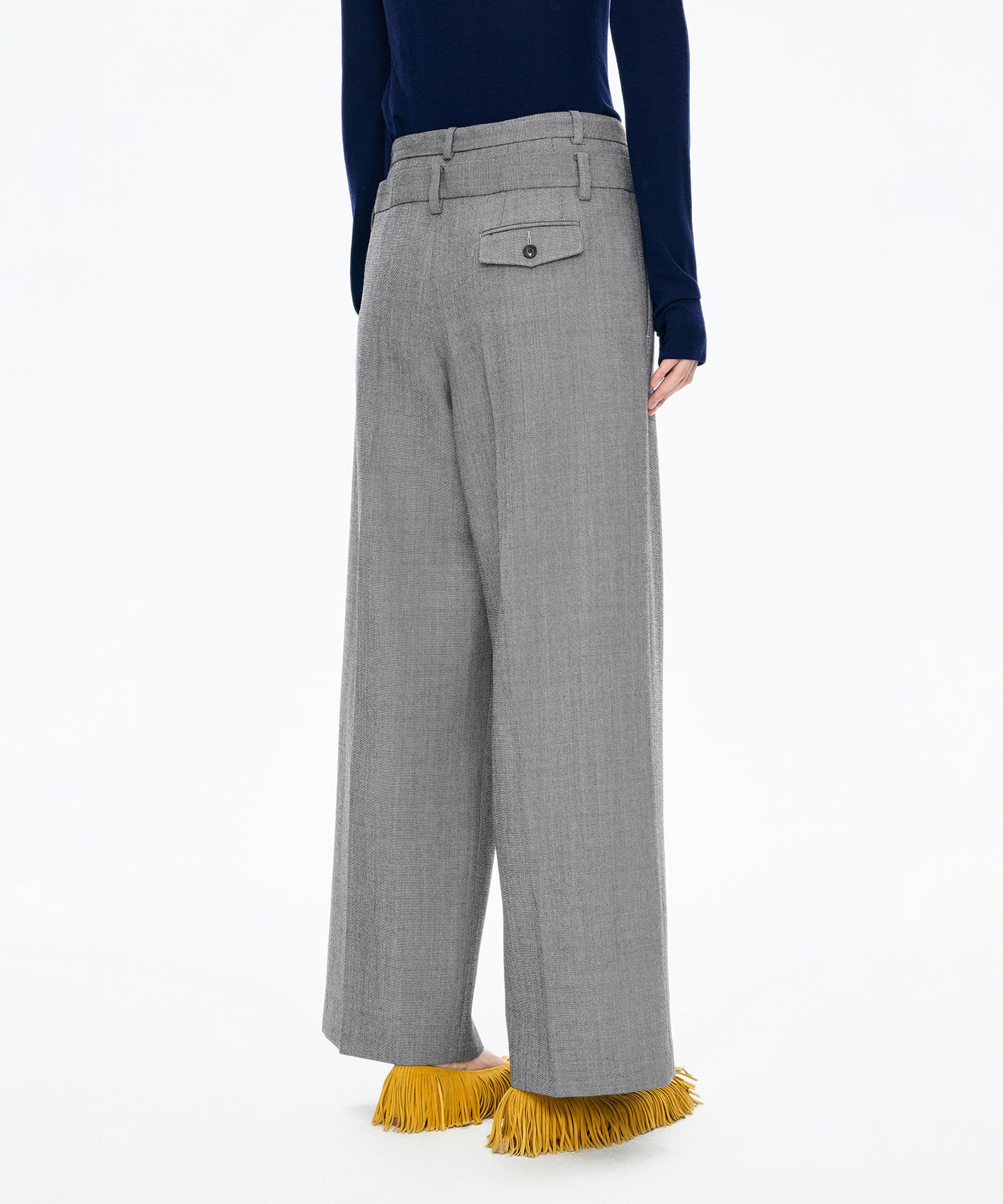 Double-waist Wool Trousers