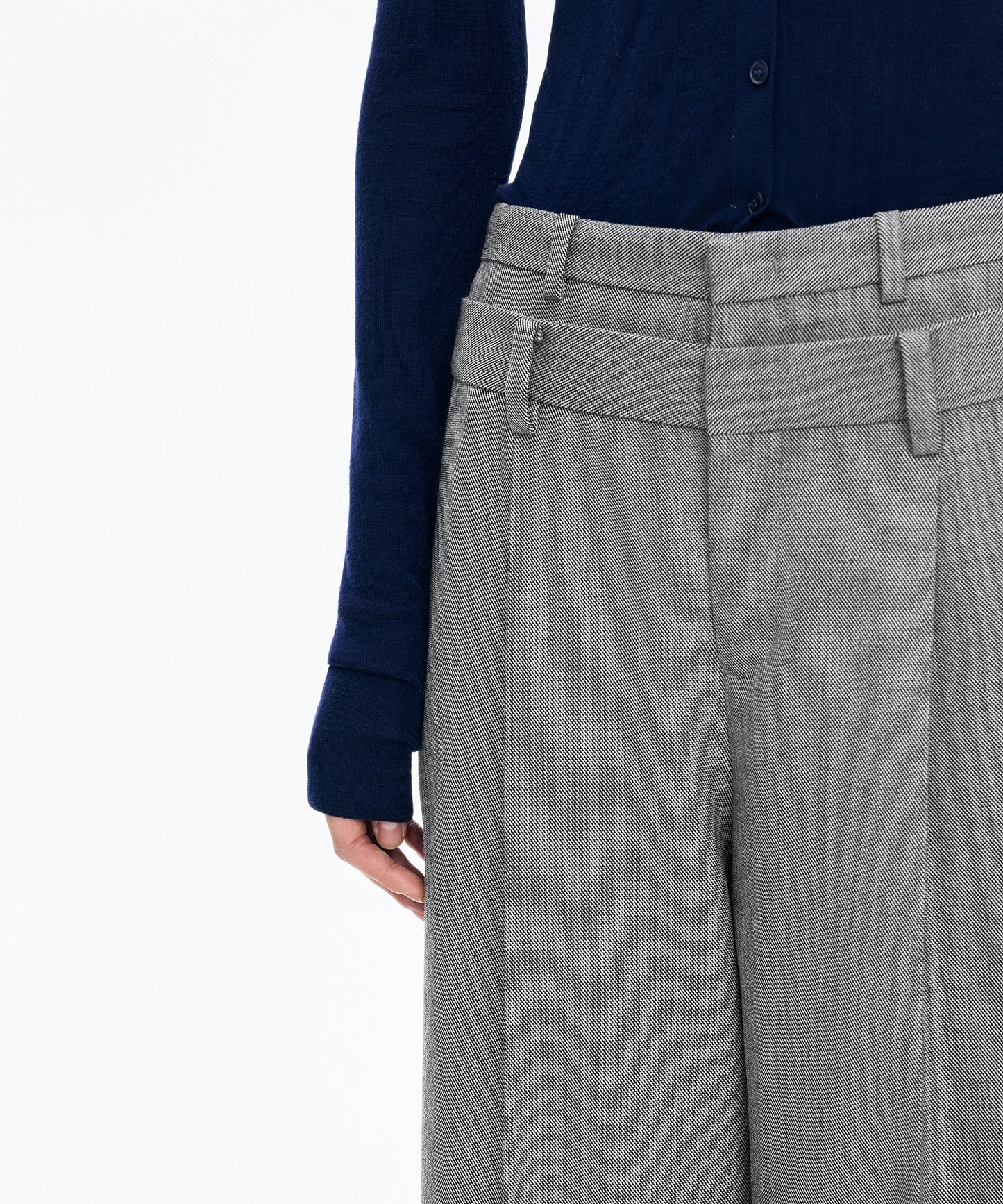 Double-waist Wool Trousers