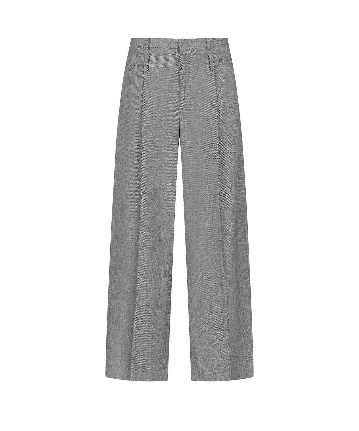 Double-waist Wool Trousers
