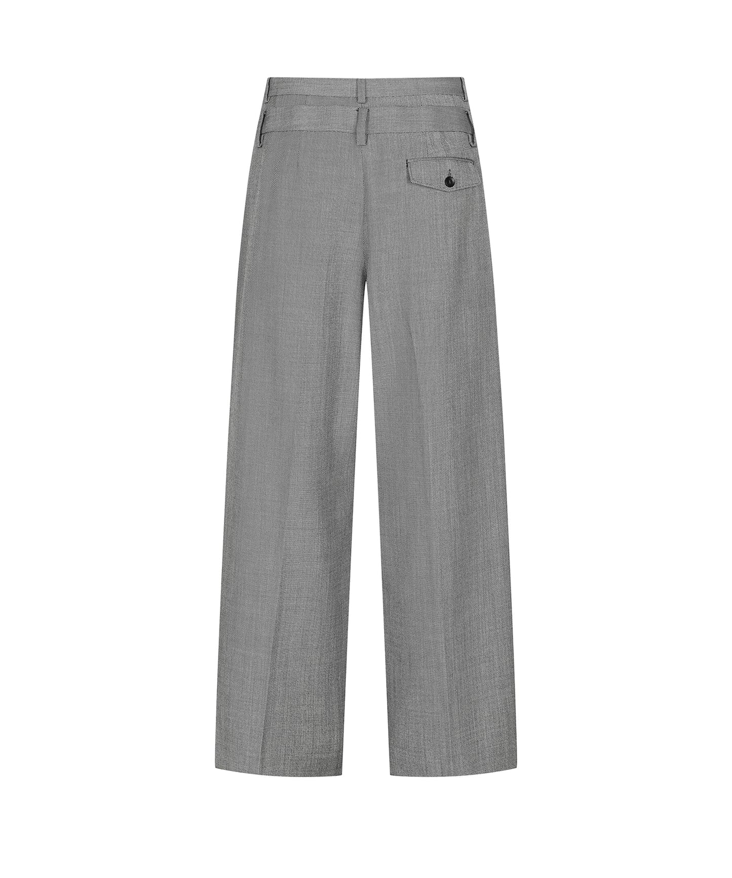 Double-waist Wool Trousers
