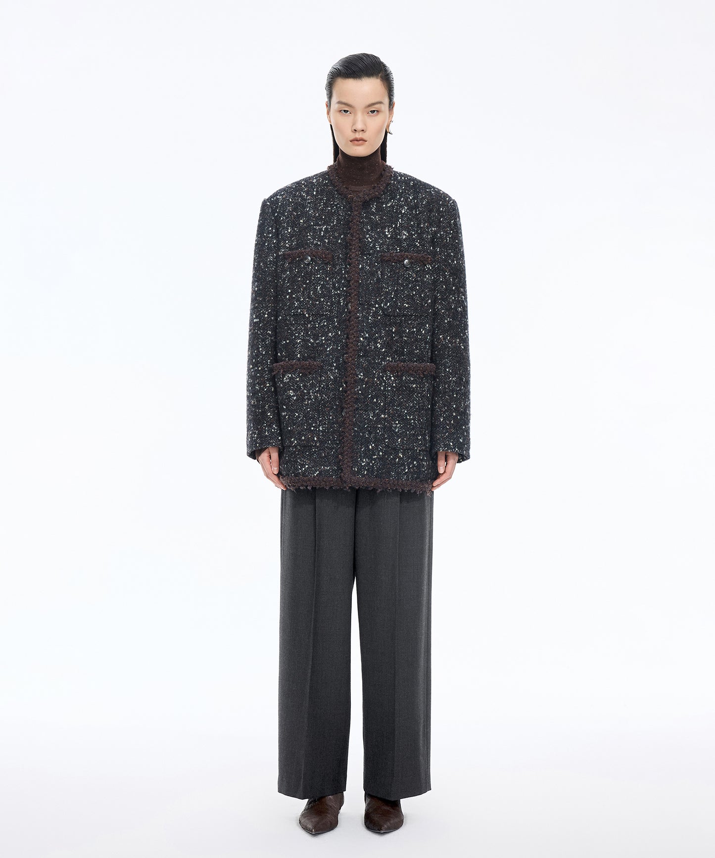 Double-waist Wool Trousers