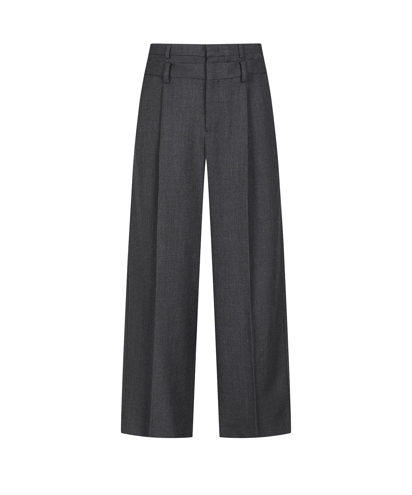 Double-waist Wool Trousers