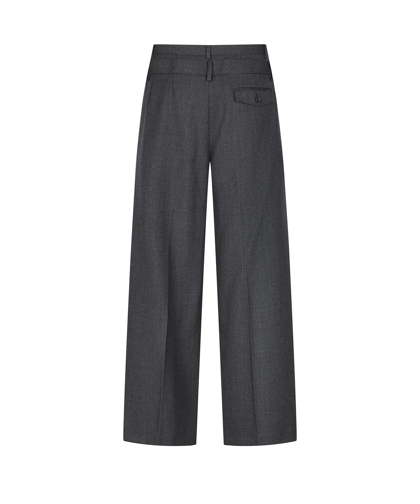 Double-waist Wool Trousers