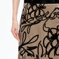 Velour Flocked Floral Skirt