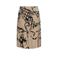 Velour Flocked Floral Skirt