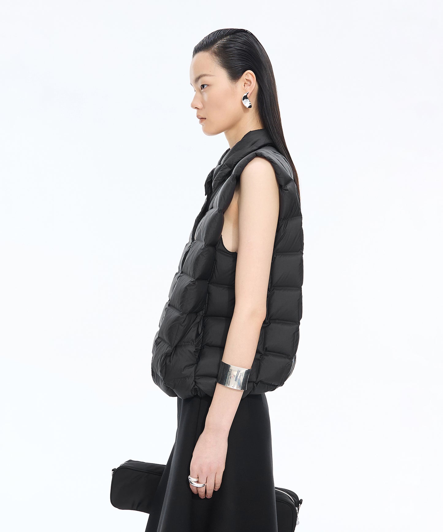 Square Quilted Down Vest