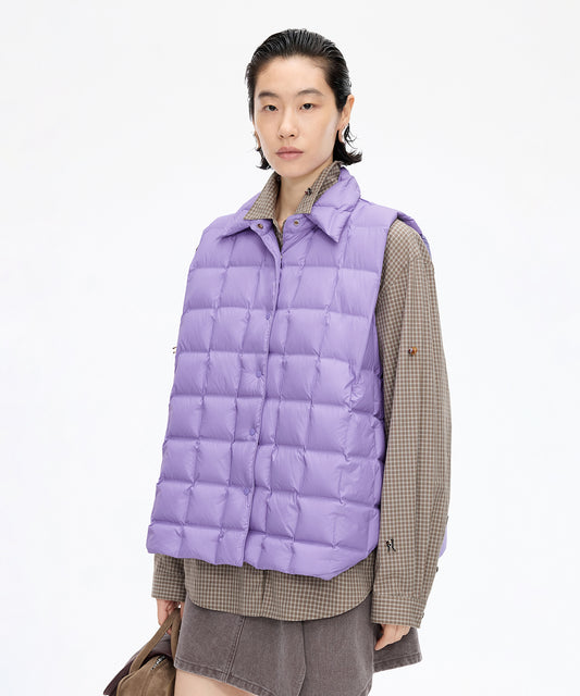 Square Quilted Down Vest