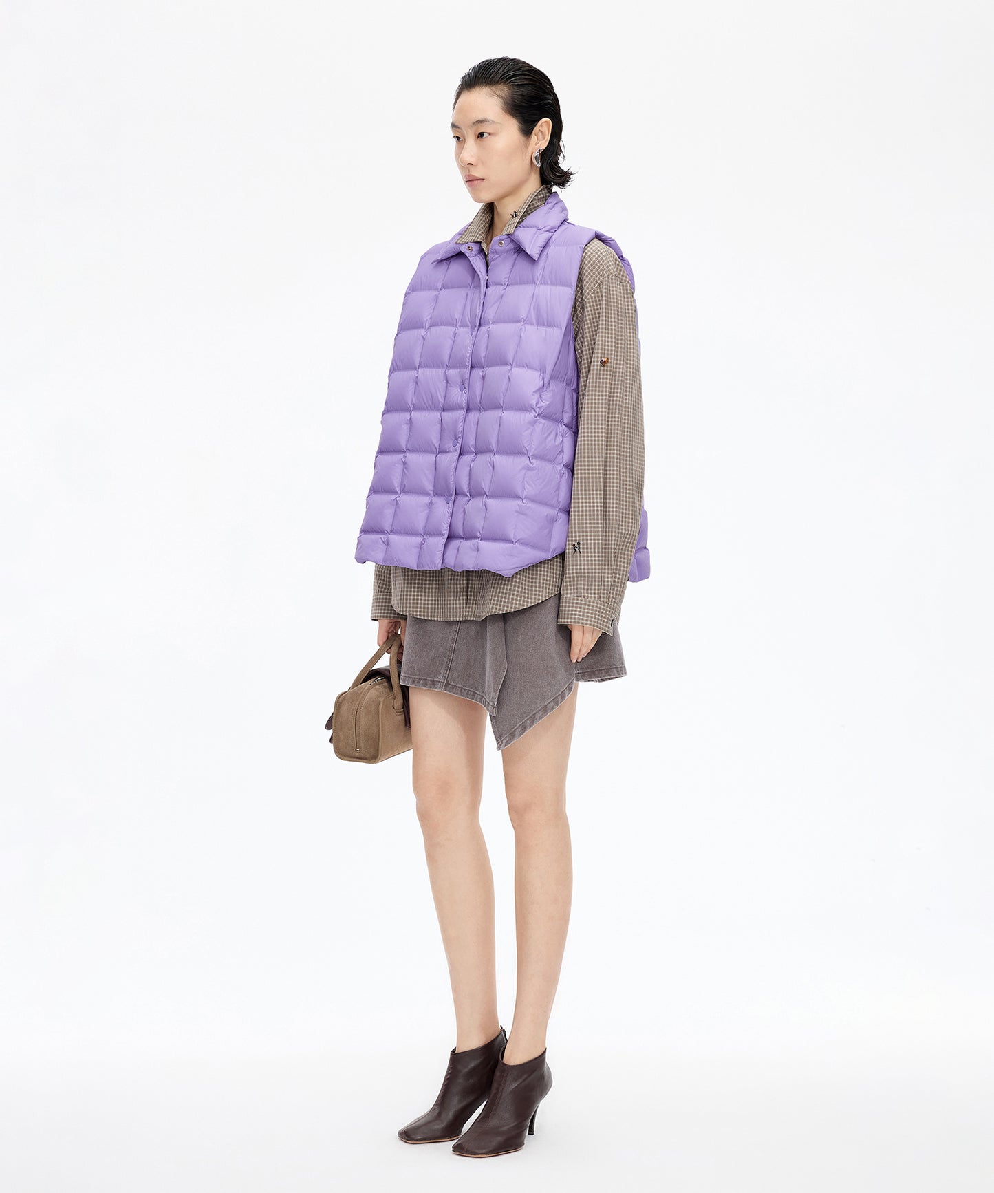 Square Quilted Down Vest