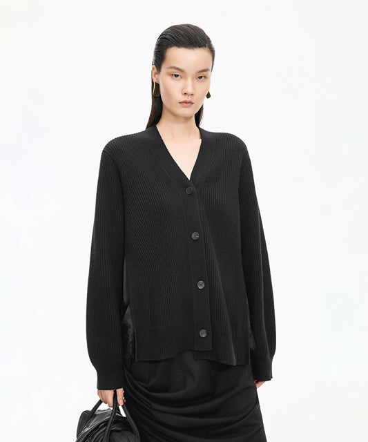 Wool V-neck Cardigan