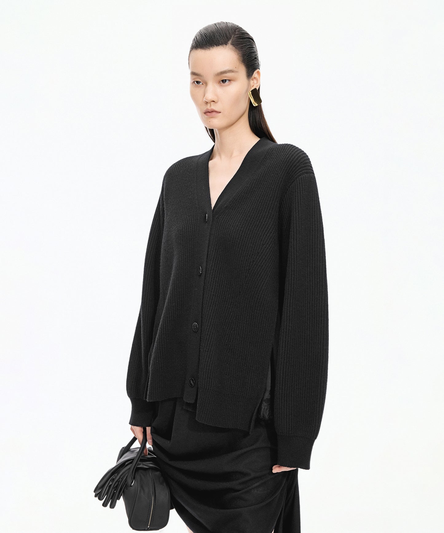 Wool V-neck Cardigan