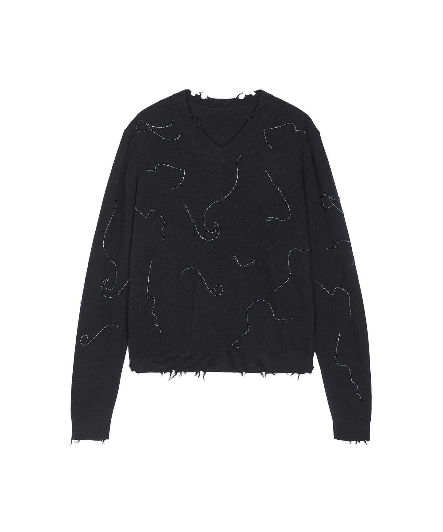 Embroidered Sequin Sweater