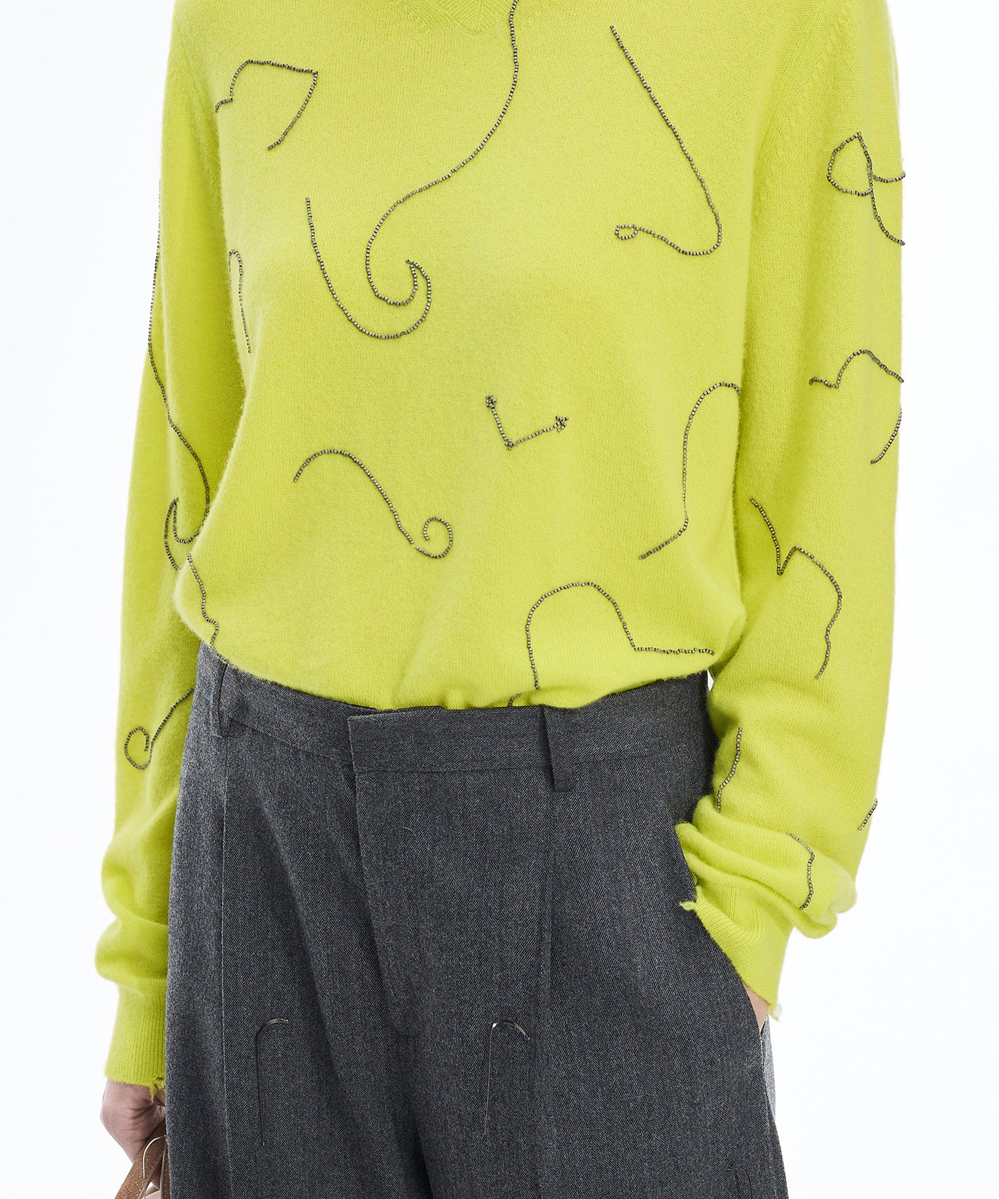 Embroidered Sequin Sweater