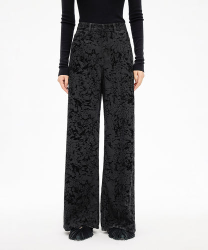 Hydrangea Flock Trace Denim