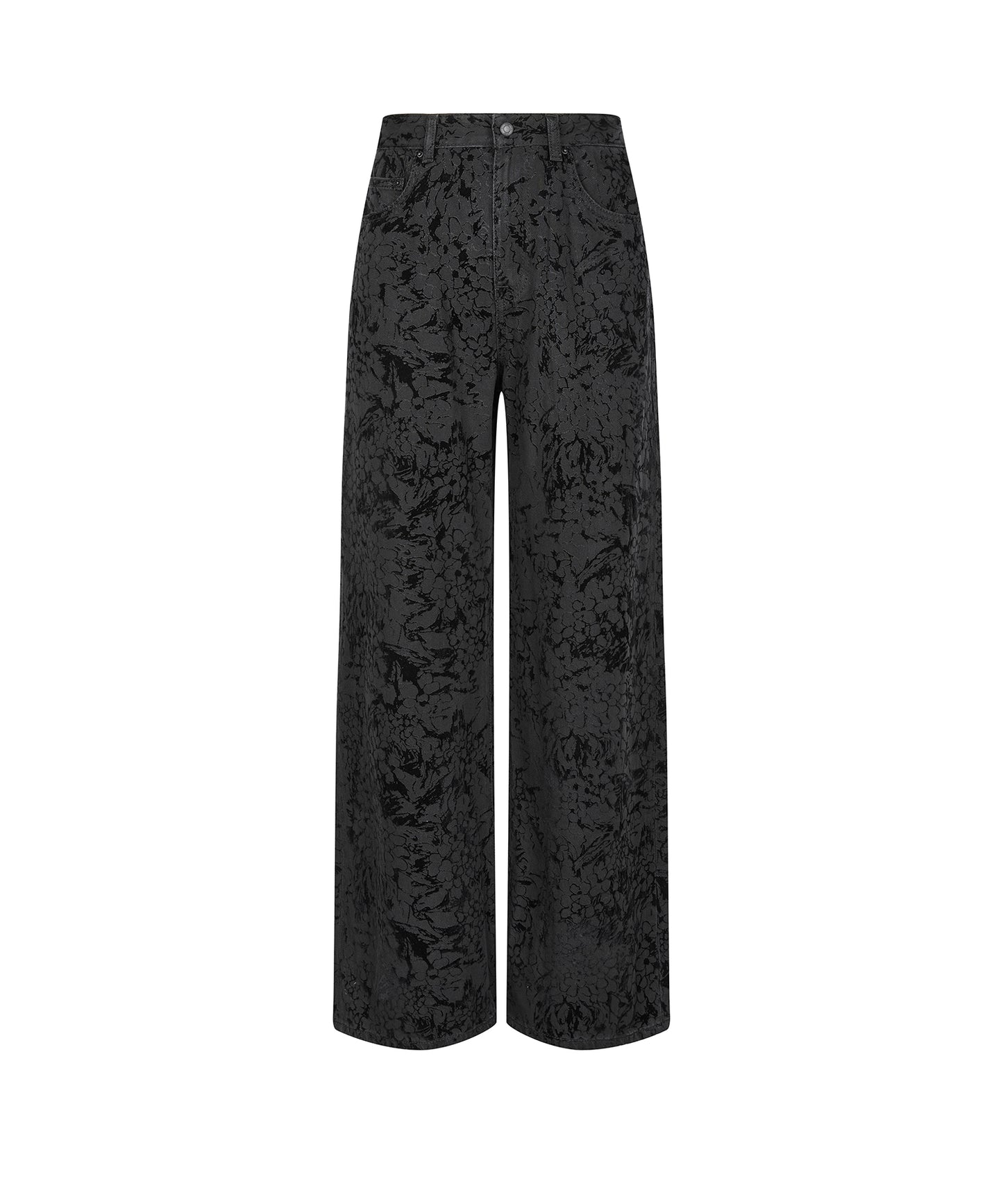 Hydrangea Flock Trace Denim